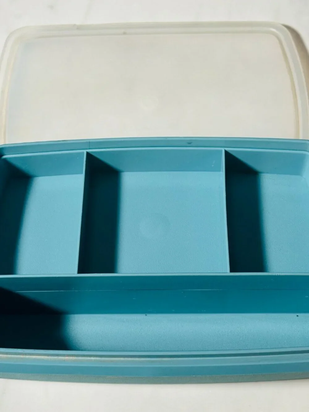 Tupperware Tuppercraft Blue Stow-N-Go Sewing Craft Bento Tackle Box Organizer
